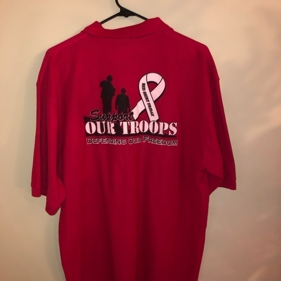 5/$10 Freedom Port Authority red short sleeve polo Freedom is not free size XL - Picture 7 of 9